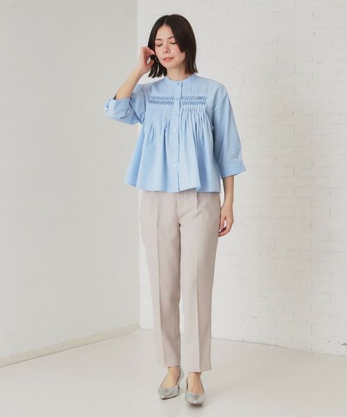 OPAQUE.CLIP / オペーク ドット クリップ シャツ・ブラウス | ピンタックフレアシャツ【洗濯機洗い可】 | 詳細10