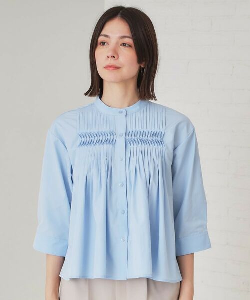 OPAQUE.CLIP / オペーク ドット クリップ シャツ・ブラウス | ピンタックフレアシャツ【洗濯機洗い可】 | 詳細13