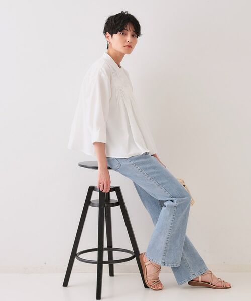 OPAQUE.CLIP / オペーク ドット クリップ シャツ・ブラウス | ピンタックフレアシャツ【洗濯機洗い可】 | 詳細2