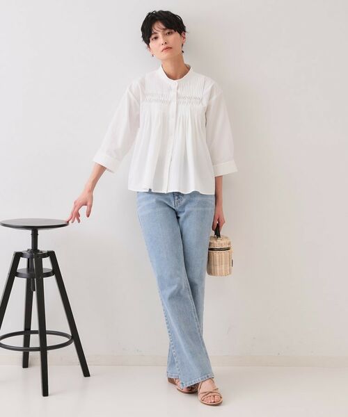 OPAQUE.CLIP / オペーク ドット クリップ シャツ・ブラウス | ピンタックフレアシャツ【洗濯機洗い可】 | 詳細3