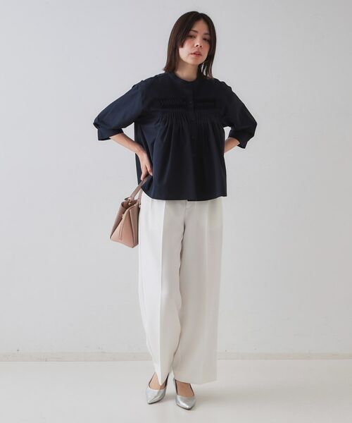 OPAQUE.CLIP / オペーク ドット クリップ シャツ・ブラウス | ピンタックフレアシャツ【洗濯機洗い可】 | 詳細6