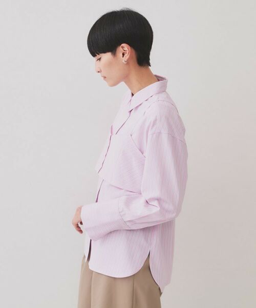 OPAQUE.CLIP / オペーク ドット クリップ シャツ・ブラウス | 《andGIRL掲載》ストライプビスチェセットシャツ【洗濯機洗い可）】 | 詳細14