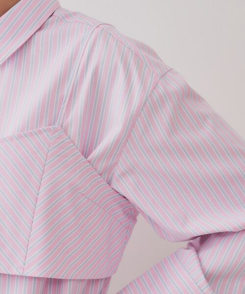 OPAQUE.CLIP / オペーク ドット クリップ シャツ・ブラウス | 《andGIRL掲載》ストライプビスチェセットシャツ【洗濯機洗い可）】 | 詳細17