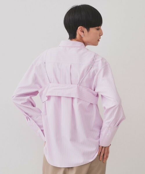 OPAQUE.CLIP / オペーク ドット クリップ シャツ・ブラウス | 《andGIRL掲載》ストライプビスチェセットシャツ【洗濯機洗い可）】 | 詳細2