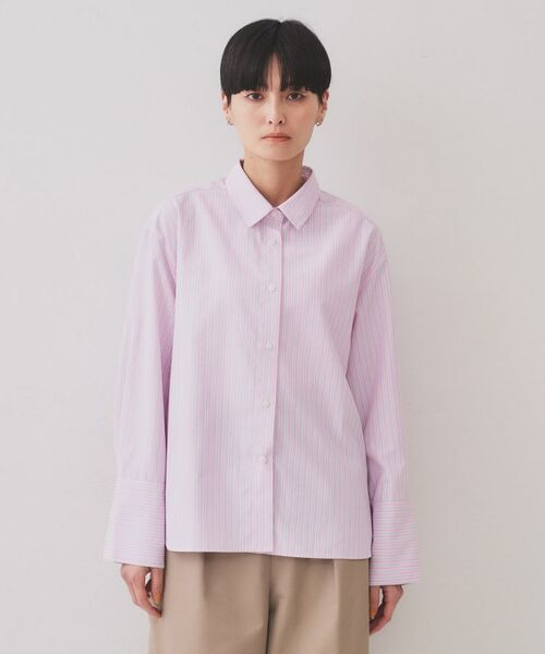 OPAQUE.CLIP / オペーク ドット クリップ シャツ・ブラウス | 《andGIRL掲載》ストライプビスチェセットシャツ【洗濯機洗い可）】 | 詳細22