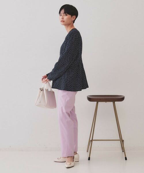 OPAQUE.CLIP / オペーク ドット クリップ シャツ・ブラウス | ドットプリントタックブラウス【洗濯機洗い可】 | 詳細10