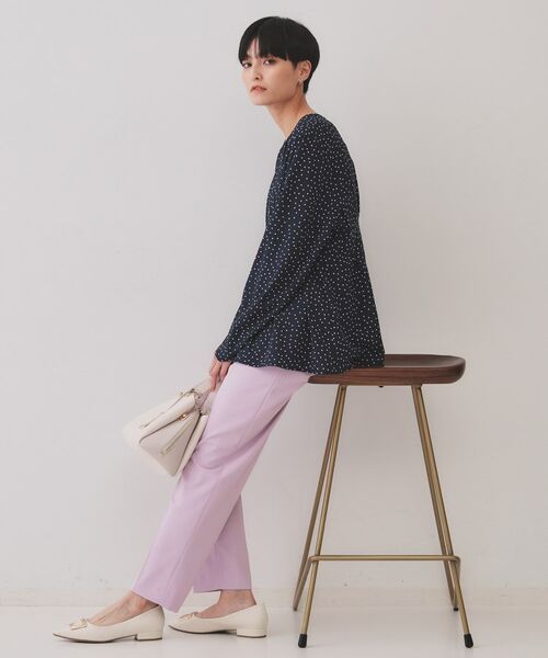 OPAQUE.CLIP / オペーク ドット クリップ シャツ・ブラウス | ドットプリントタックブラウス【洗濯機洗い可】 | 詳細11