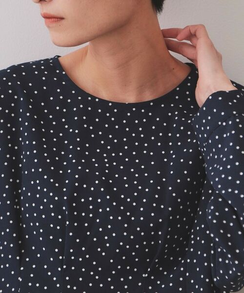 OPAQUE.CLIP / オペーク ドット クリップ シャツ・ブラウス | ドットプリントタックブラウス【洗濯機洗い可】 | 詳細16