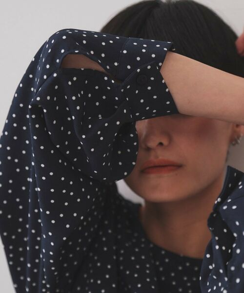 OPAQUE.CLIP / オペーク ドット クリップ シャツ・ブラウス | ドットプリントタックブラウス【洗濯機洗い可】 | 詳細19
