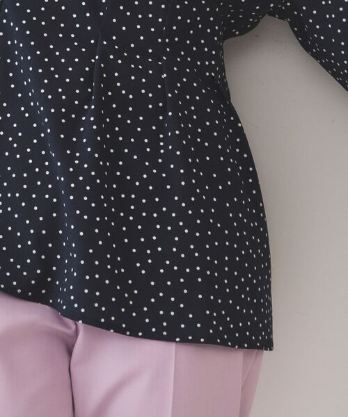 OPAQUE.CLIP / オペーク ドット クリップ シャツ・ブラウス | ドットプリントタックブラウス【洗濯機洗い可】 | 詳細20
