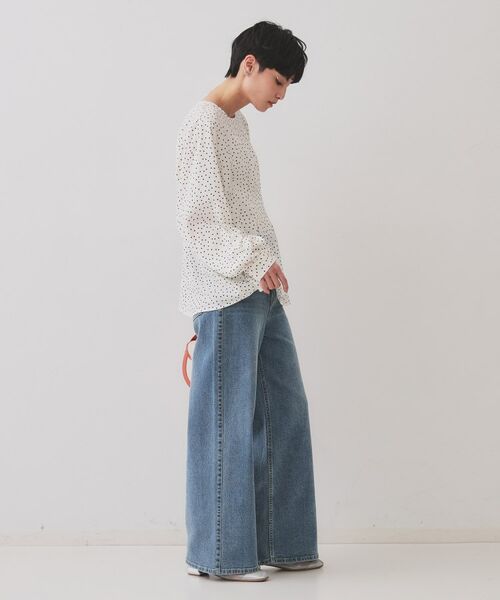 OPAQUE.CLIP / オペーク ドット クリップ シャツ・ブラウス | ドットプリントタックブラウス【洗濯機洗い可】 | 詳細3