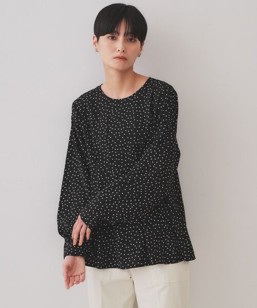 OPAQUE.CLIP / オペーク ドット クリップ シャツ・ブラウス | ドットプリントタックブラウス【洗濯機洗い可】 | 詳細5