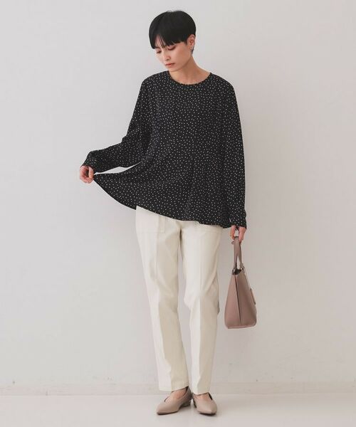 OPAQUE.CLIP / オペーク ドット クリップ シャツ・ブラウス | ドットプリントタックブラウス【洗濯機洗い可】 | 詳細6