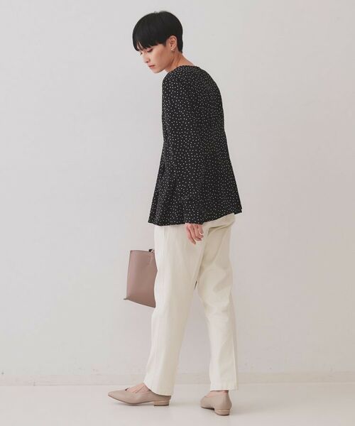 OPAQUE.CLIP / オペーク ドット クリップ シャツ・ブラウス | ドットプリントタックブラウス【洗濯機洗い可】 | 詳細7