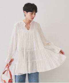 OPAQUE.CLIP / オペーク ドット クリップ チュニック | ティアードチュニックブラウス【洗濯機洗い可】