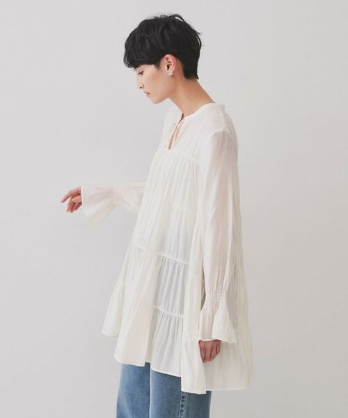 OPAQUE.CLIP / オペーク ドット クリップ チュニック | ティアードチュニックブラウス【洗濯機洗い可】 | 詳細14