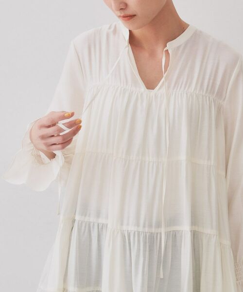 OPAQUE.CLIP / オペーク ドット クリップ チュニック | ティアードチュニックブラウス【洗濯機洗い可】 | 詳細16