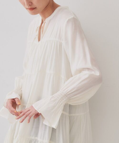 OPAQUE.CLIP / オペーク ドット クリップ チュニック | ティアードチュニックブラウス【洗濯機洗い可】 | 詳細17