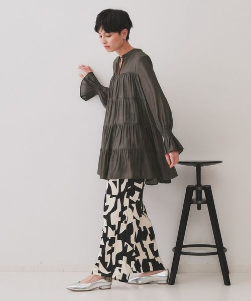 OPAQUE.CLIP / オペーク ドット クリップ チュニック | ティアードチュニックブラウス【洗濯機洗い可】 | 詳細6