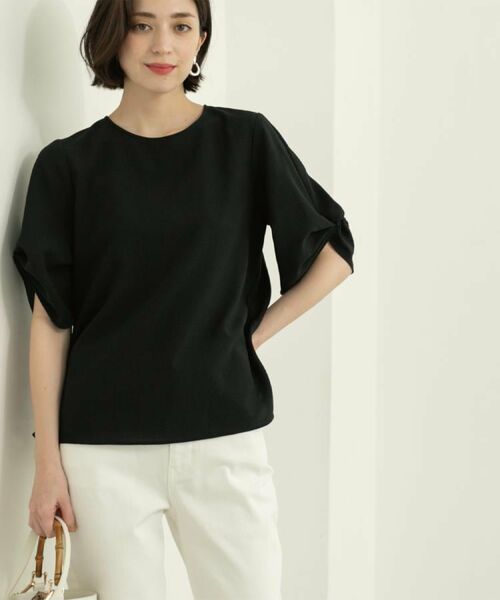 OPAQUE.CLIP / オペーク ドット クリップ シャツ・ブラウス | リネンライクタックスリーブブラウス【洗濯機洗い可/吸水速乾/接触冷感】 | 詳細13