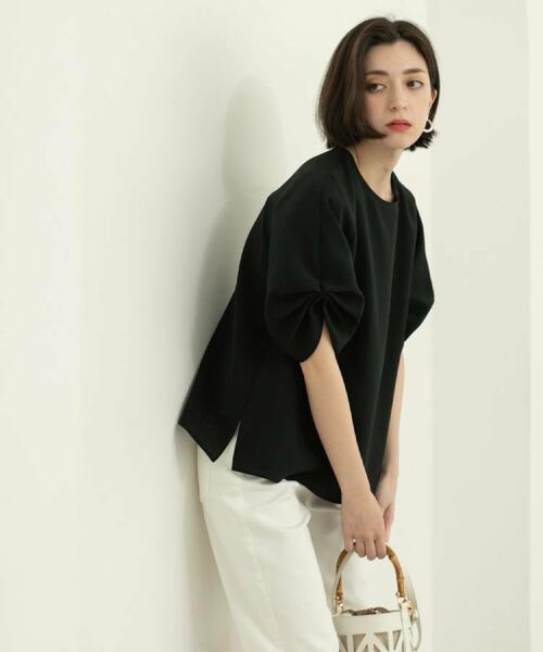 OPAQUE.CLIP / オペーク ドット クリップ シャツ・ブラウス | リネンライクタックスリーブブラウス【洗濯機洗い可/吸水速乾/接触冷感】 | 詳細14