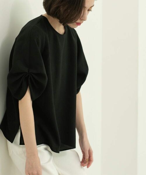 OPAQUE.CLIP / オペーク ドット クリップ シャツ・ブラウス | リネンライクタックスリーブブラウス【洗濯機洗い可/吸水速乾/接触冷感】 | 詳細16