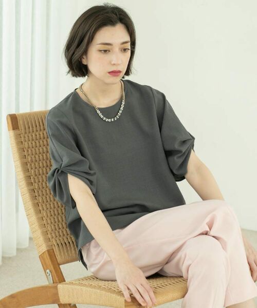 OPAQUE.CLIP / オペーク ドット クリップ シャツ・ブラウス | リネンライクタックスリーブブラウス【洗濯機洗い可/吸水速乾/接触冷感】 | 詳細19