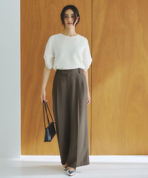 OPAQUE.CLIP / オペーク ドット クリップ シャツ・ブラウス | リネンライクタックスリーブブラウス【洗濯機洗い可/吸水速乾/接触冷感】 | 詳細2