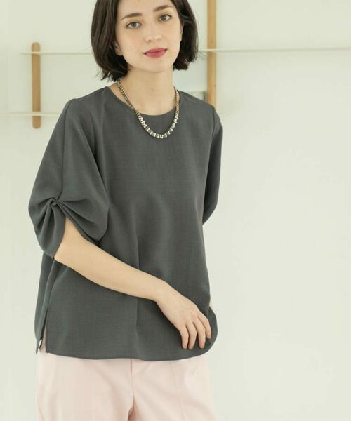 OPAQUE.CLIP / オペーク ドット クリップ シャツ・ブラウス | リネンライクタックスリーブブラウス【洗濯機洗い可/吸水速乾/接触冷感】 | 詳細21