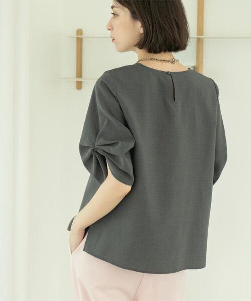 OPAQUE.CLIP / オペーク ドット クリップ シャツ・ブラウス | リネンライクタックスリーブブラウス【洗濯機洗い可/吸水速乾/接触冷感】 | 詳細23