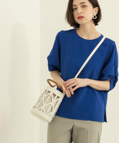 OPAQUE.CLIP / オペーク ドット クリップ シャツ・ブラウス | リネンライクタックスリーブブラウス【洗濯機洗い可/吸水速乾/接触冷感】 | 詳細25