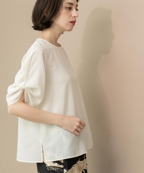 OPAQUE.CLIP / オペーク ドット クリップ シャツ・ブラウス | リネンライクタックスリーブブラウス【洗濯機洗い可/吸水速乾/接触冷感】 | 詳細7