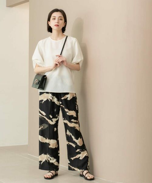 OPAQUE.CLIP / オペーク ドット クリップ シャツ・ブラウス | リネンライクタックスリーブブラウス【洗濯機洗い可/吸水速乾/接触冷感】 | 詳細8