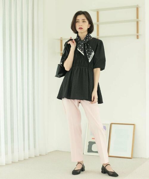 OPAQUE.CLIP / オペーク ドット クリップ シャツ・ブラウス | シャーリングペプラムブラウス【洗濯機洗い可】 | 詳細16