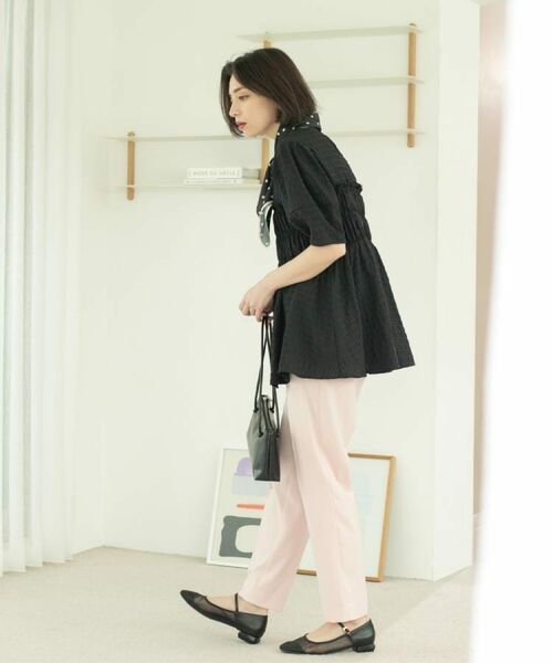 OPAQUE.CLIP / オペーク ドット クリップ シャツ・ブラウス | シャーリングペプラムブラウス【洗濯機洗い可】 | 詳細17