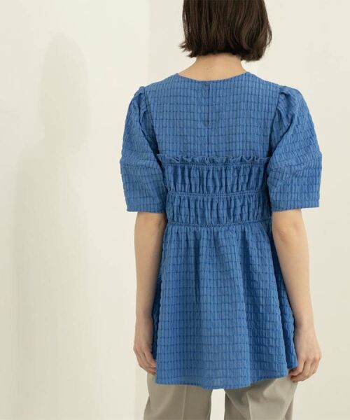 OPAQUE.CLIP / オペーク ドット クリップ シャツ・ブラウス | シャーリングペプラムブラウス【洗濯機洗い可】 | 詳細23