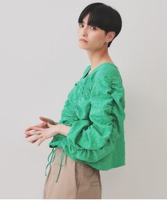 OPAQUE.CLIP / オペーク ドット クリップ シャツ・ブラウス | ふくれジャカードシャーリングデザインブラウス【洗濯機洗い可】