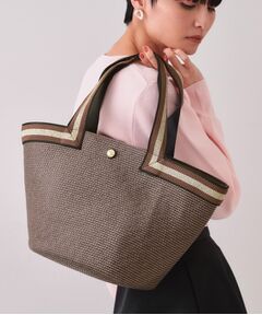 OPAQUE.CLIP / オペーク ドット クリップ トートバッグ | バスケット調デザインテープトートバッグ