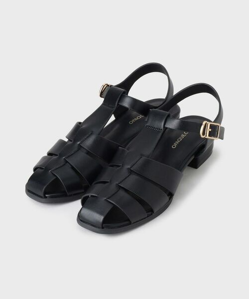 OPAQUE. CLIP/オペーク ドット クリップ スクエアトゥグルカサンダル ブラック(019) 03(24.0~24.5cm) OPAQUE. CLIP/オペーク ドット クリップ スクエアトゥグルカサンダル ブラック(019) 03(24.0~24.5cm)