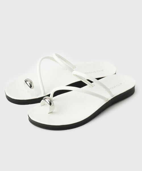OPAQUE. CLIP/オペーク ドット クリップ サムリングフラットサンダル オフホワイト(003) 03(24.0~24.5cm) OPAQUE. CLIP/オペーク ドット クリップ サムリングフラットサンダル オフホワイト(003) 03(24.0~24.5cm)
