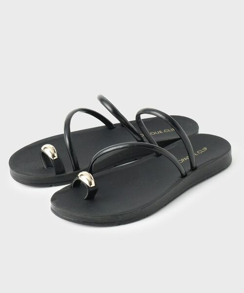 OPAQUE. CLIP/オペーク ドット クリップ サムリングフラットサンダル ブラック(019) 02(23.5~24.0cm) OPAQUE. CLIP/オペーク ドット クリップ サムリングフラットサンダル ブラック(019) 02(23.5~24.0cm)
