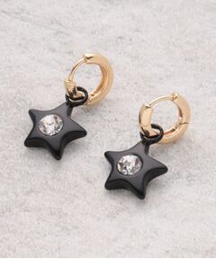 OPAQUE.CLIP / オペーク ドット クリップ ピアス・イヤリング | ブラック×ビジュー モチーフピアス