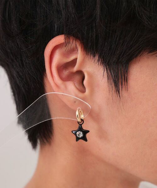 OPAQUE.CLIP / オペーク ドット クリップ ピアス・イヤリング | ブラック×ビジュー モチーフピアス | 詳細4