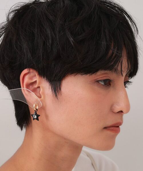 OPAQUE.CLIP / オペーク ドット クリップ ピアス・イヤリング | ブラック×ビジュー モチーフピアス | 詳細5