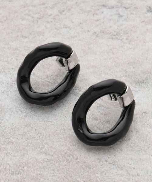 OPAQUE. CLIP/オペーク ドット クリップ モノトーンリングピアス ブラック(019) 00 OPAQUE. CLIP/オペーク ドット クリップ モノトーンリングピアス ブラック(019) 00