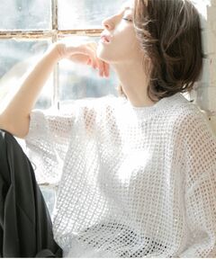 OPAQUE.CLIP / オペーク ドット クリップ ニット・セーター | スパンコールメッシュニット