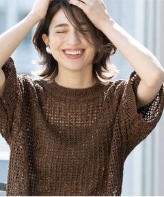 OPAQUE.CLIP / オペーク ドット クリップ ニット・セーター | スパンコールメッシュニット