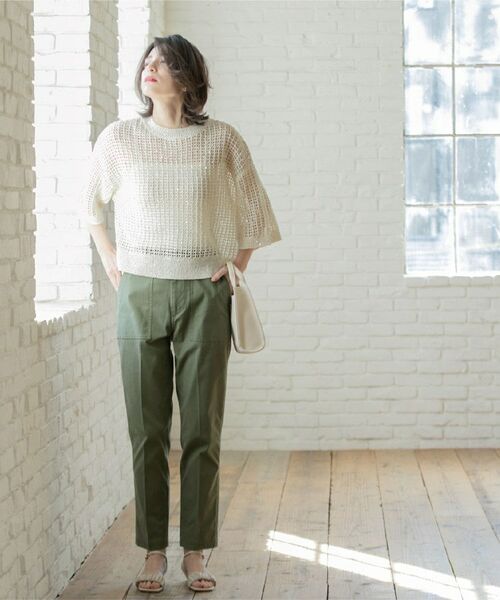 OPAQUE.CLIP / オペーク ドット クリップ ニット・セーター | スパンコールメッシュニット | 詳細23