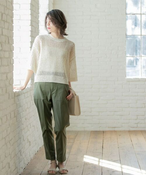 OPAQUE.CLIP / オペーク ドット クリップ ニット・セーター | スパンコールメッシュニット | 詳細24