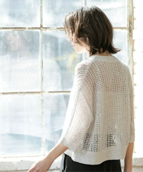 OPAQUE.CLIP / オペーク ドット クリップ ニット・セーター | スパンコールメッシュニット | 詳細30